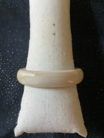 Bracelet jonc beige large