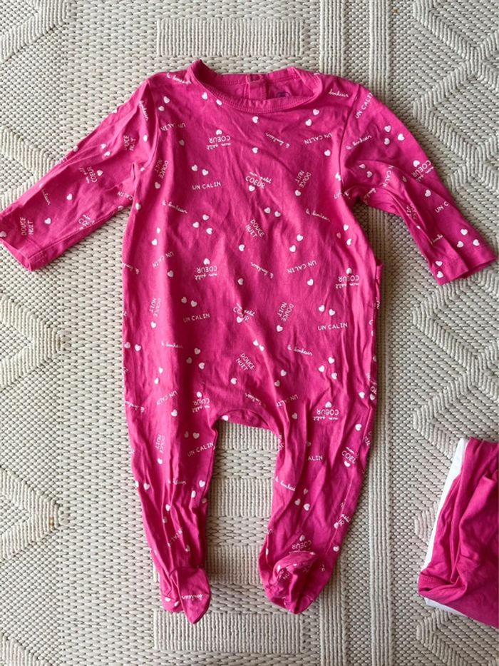 Lot pyjama coton 9 mois - photo numéro 2