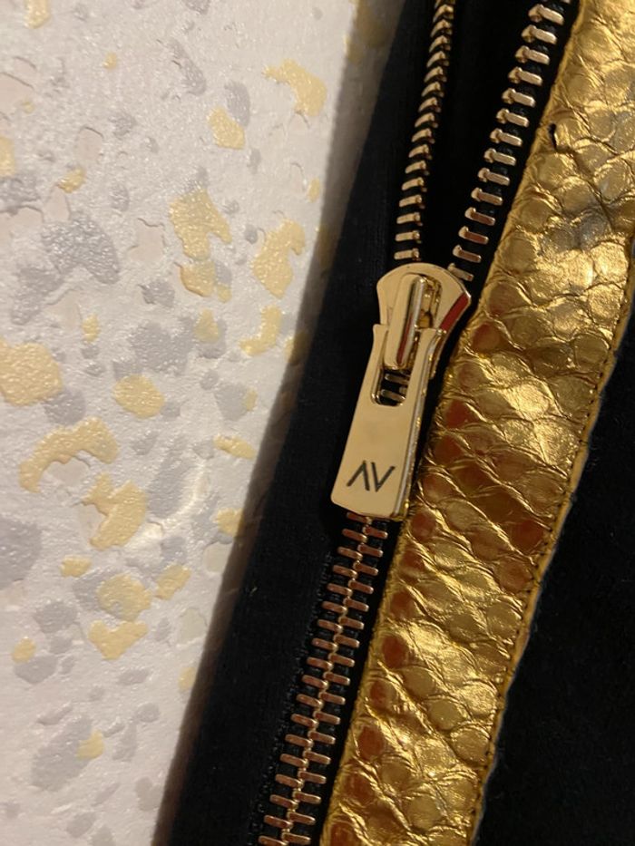 Pantalon Alexandre vauthier cuir doré jogging 880 eur - photo numéro 4