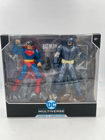 Coffret figurines Dc SuperMan Vs Armored Batman Mac Farlane neuf