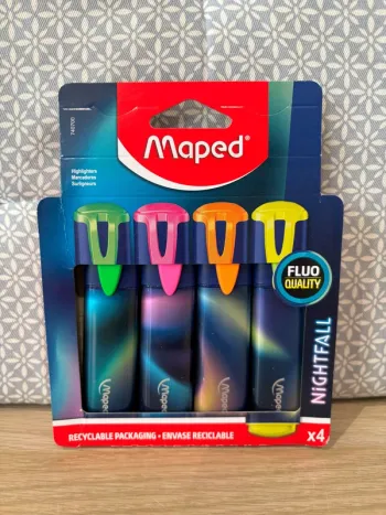 Pack de 4 Surligneurs Fluo "Nightfall"