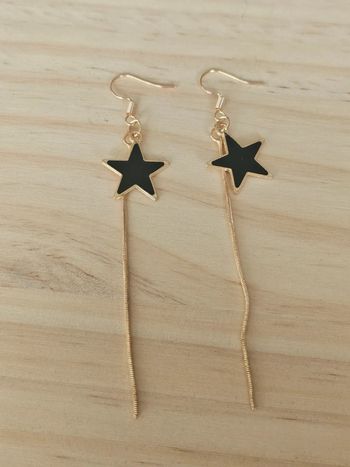 Boucles d oreilles étoiles pendantes