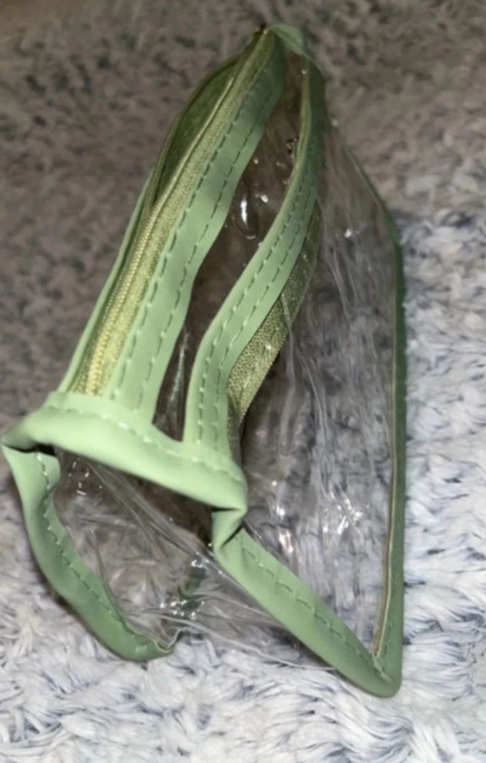 [NEUVE] Leadrop Trousse à crayons double couche transparente étanche verte - photo numéro 2