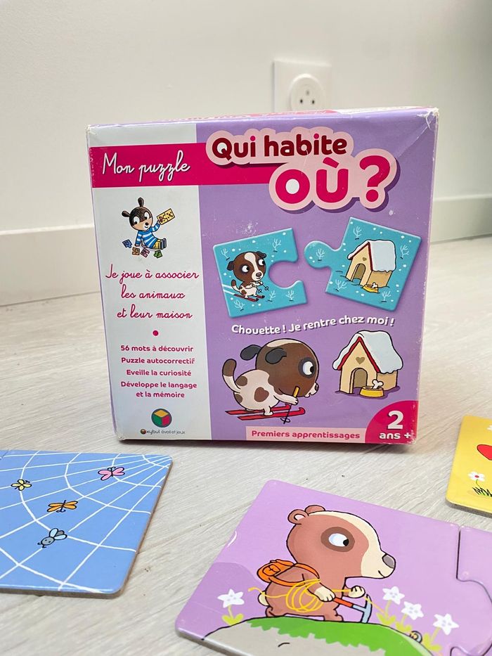 Qui habite où ? puzzle à associer Oxybul