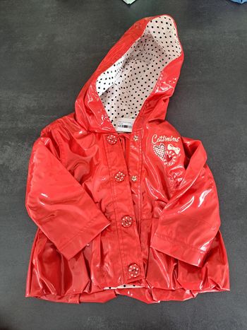 veste ciré rouge catimini 2 ans 86cm