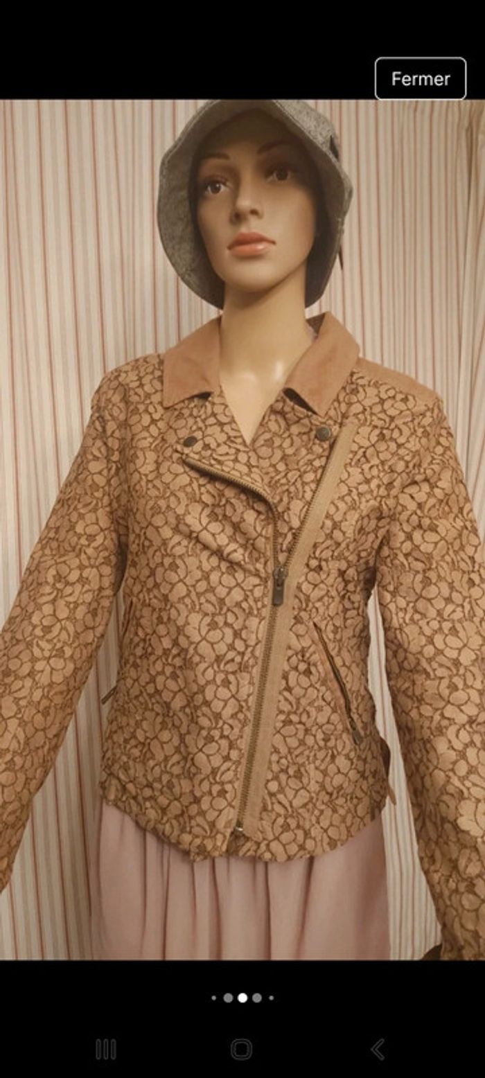 Veste style perfecto IKKS T 38 Lin/coton - photo numéro 6