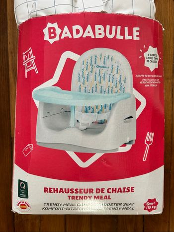 Réhausseur Badabulle et coussin Babycalin