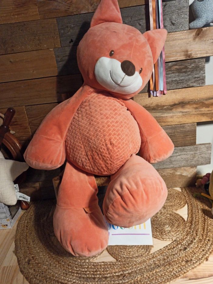 Peluche maxi renard Nattou 75 cm tbe - photo numéro 5