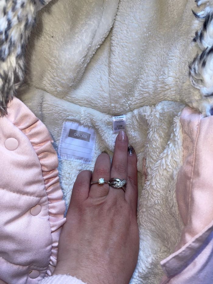 Combinaison chaude 1-3 mois bébé fille obaidi - photo numéro 3