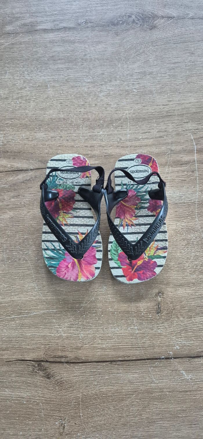 Tongs avec élastiques Havaianas T.22 - photo numéro 3