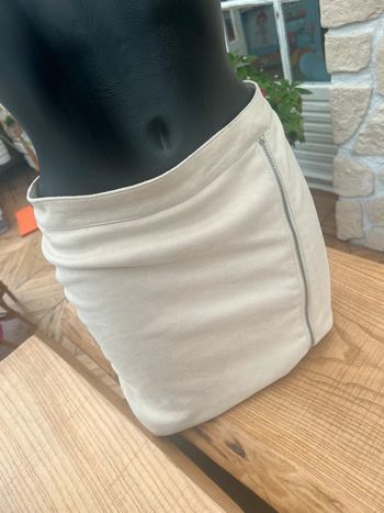 Jupe beige suédine crème la vila taille S 36