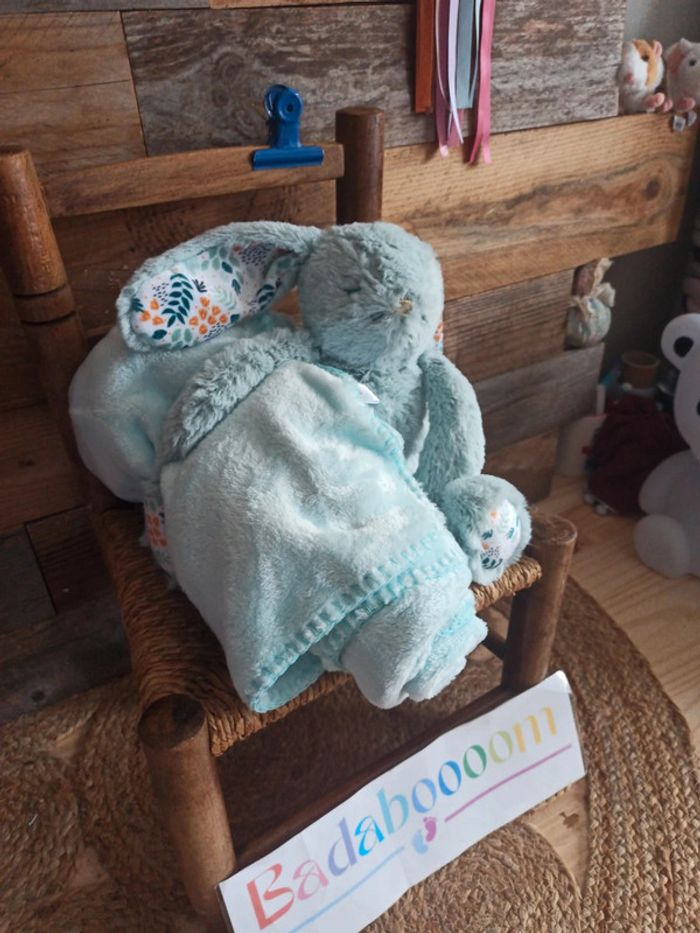 peluche lapin plaid ostaria tbe - photo numéro 3
