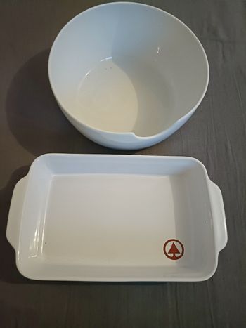 Lot de 2 Plat au four/saladier de cuisine