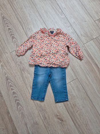 Ensemble jean et blouse 9 mois