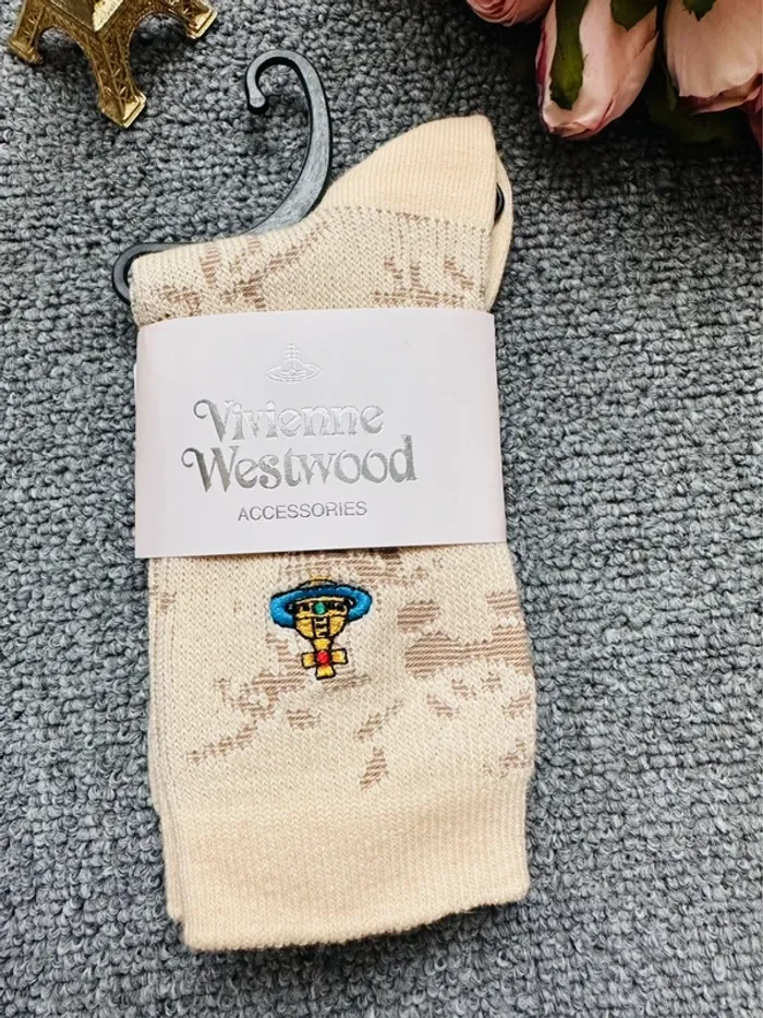🇯🇵Chaussettes Vivienne Westwood – Motif panda – 100 % coton – Made in Japan