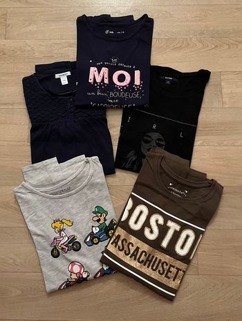 Lot de 5 tee shirts manches longues fille