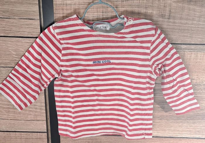 Tee-shirt manches longues Eden et Victor 6 mois