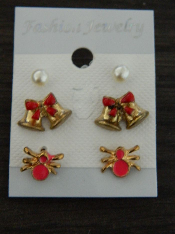 Lot de 3 paires de boucles d'oreilles neuves idéal Halloween