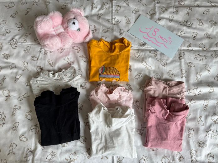 Lot tee shirt manche longue et col roulé 18 mois