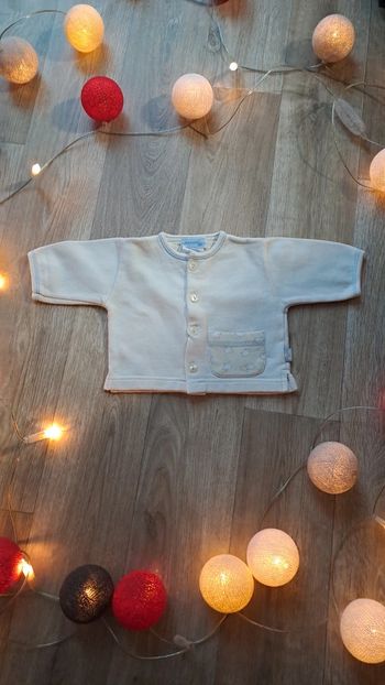 Gilet Jacadi couleur crème taille naissance