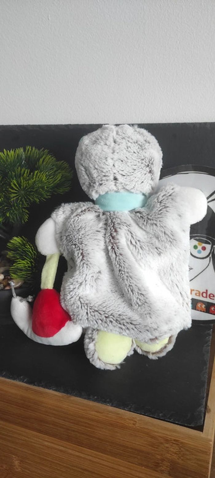 Doudou Marionnette hérisson Baby nat Gaston gris vert bleu escargot E bn0282 douillette - photo numéro 2