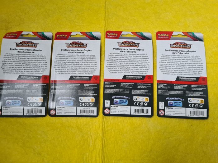 Booster Pokémon Flammes Obsidiennes x 4 Artset neuf scellé - photo numéro 2