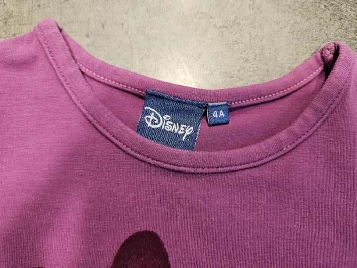 T-shirt à manches longues fille - Taille 4 ans - Disney - Violet - photo numéro 2