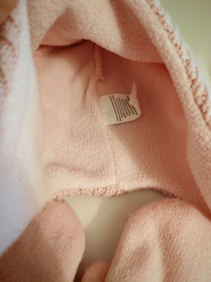 Ensemble bonnet + moufles rose - photo numéro 5