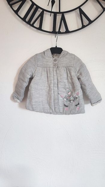Manteau gris licorne orchestra 9 mois