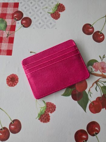 PORTE CARTES  NEUF ROSE FUSHIA