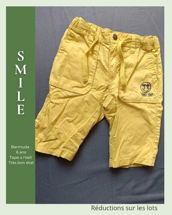 ✨ Bermuda Jaune "Smile Time" – Tape à l'œil ✨
