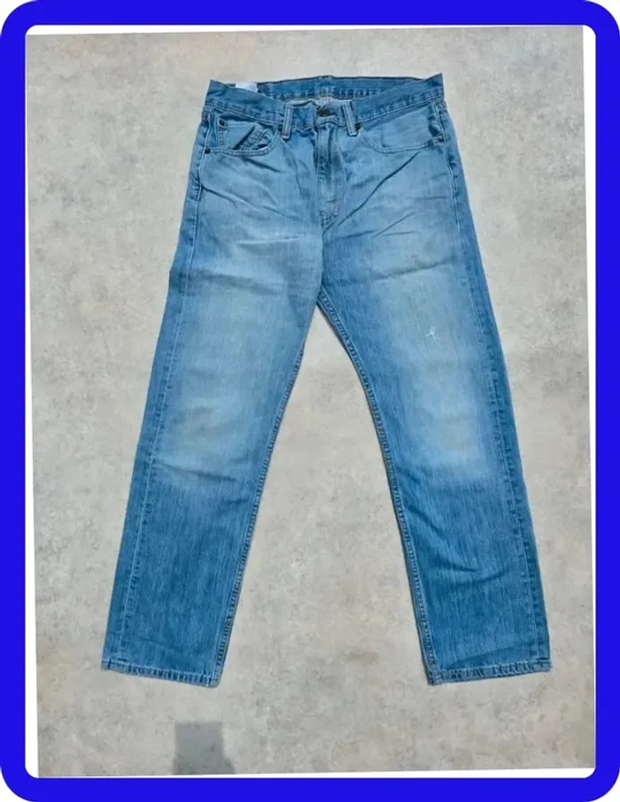 Jeans Levi's W32 FR42 L30 coupe droite bleu Homme Men pan279b - photo numéro 3