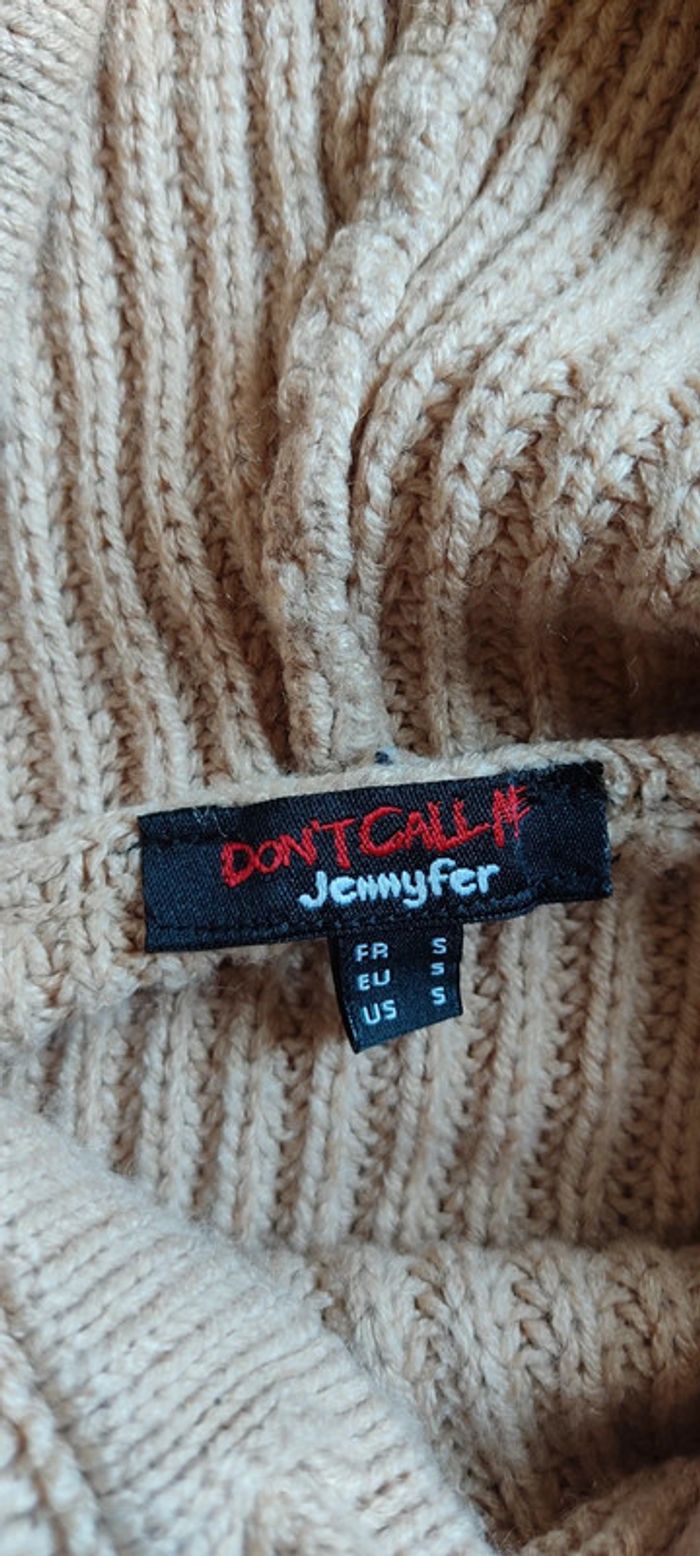 Sweat à capuche en maille marron Jennyfer taille S - photo numéro 3