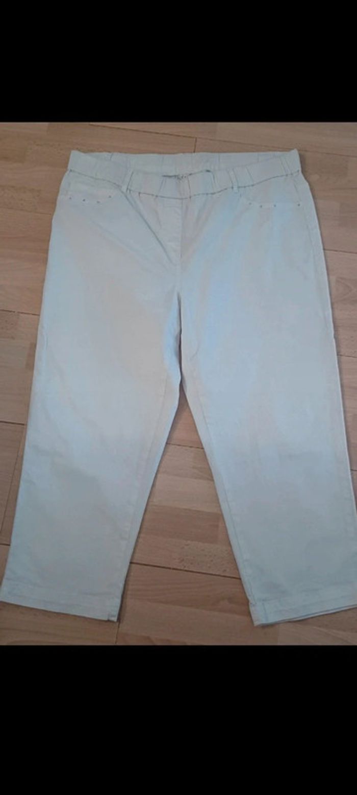 Pantacourt femme taille 44 blanc canda