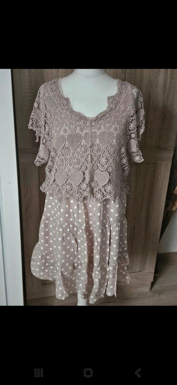 Robe d été taille 40 avec son haut en crochet