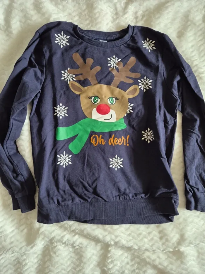 Sweat renne de Noël 138-140 cm