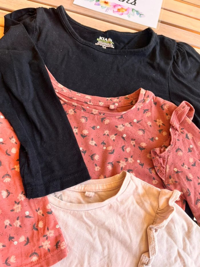 Lot teeshirt manches longues 3 ans - photo numéro 2