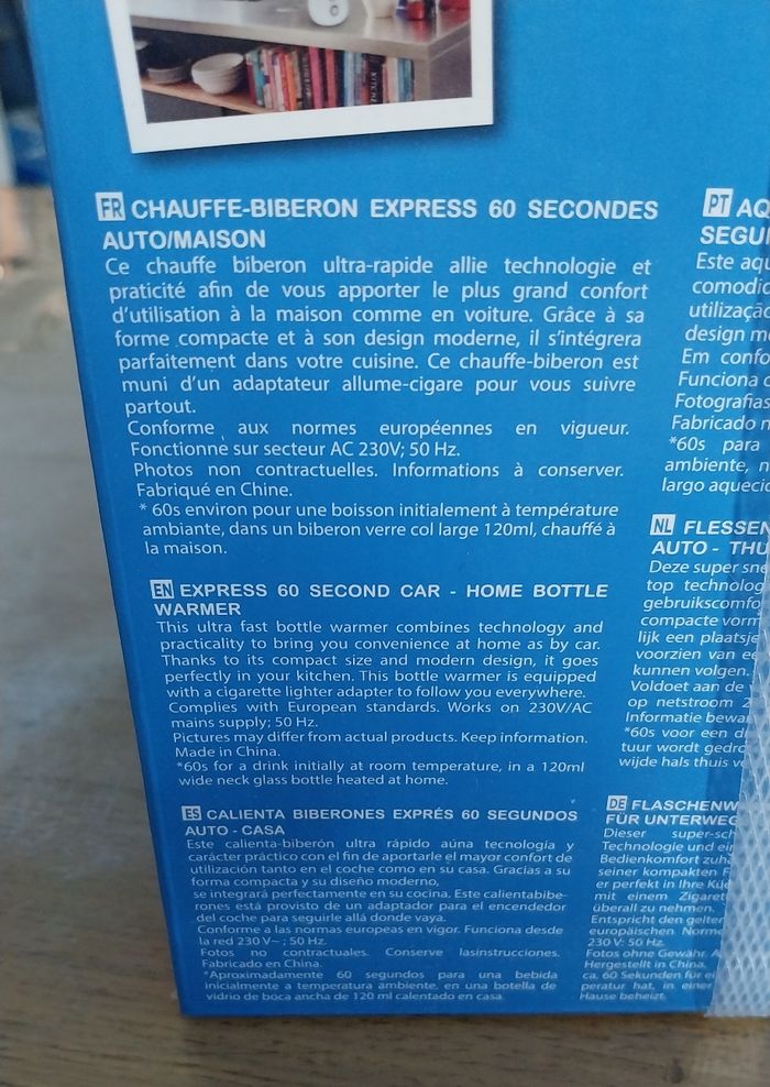 Chauffe biberon 60secondes neuf - photo numéro 3