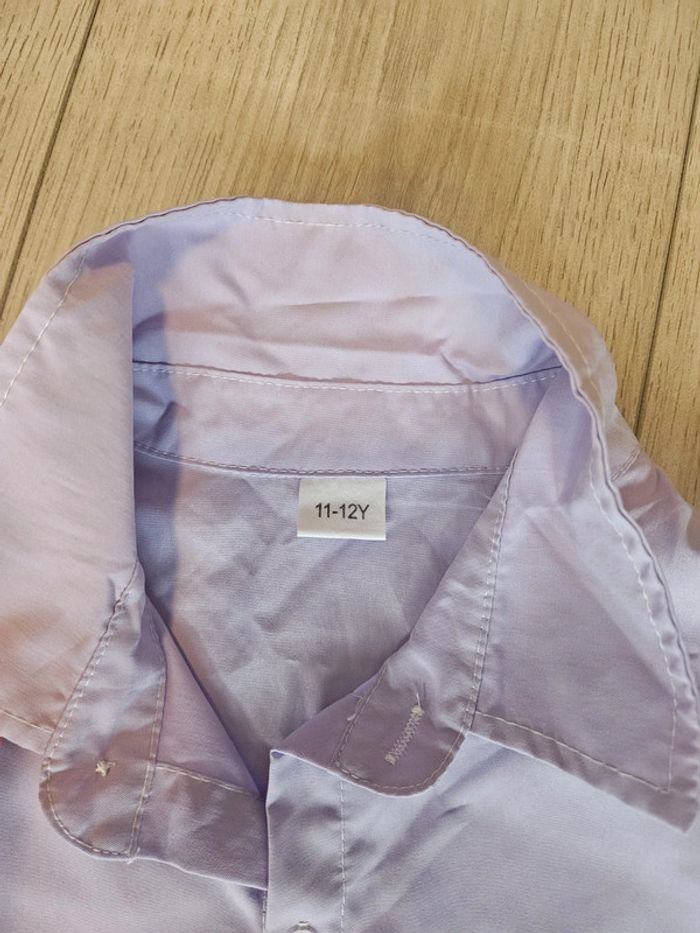 Chemise manches courtes shein 11/12 ans mauve clair - photo numéro 5