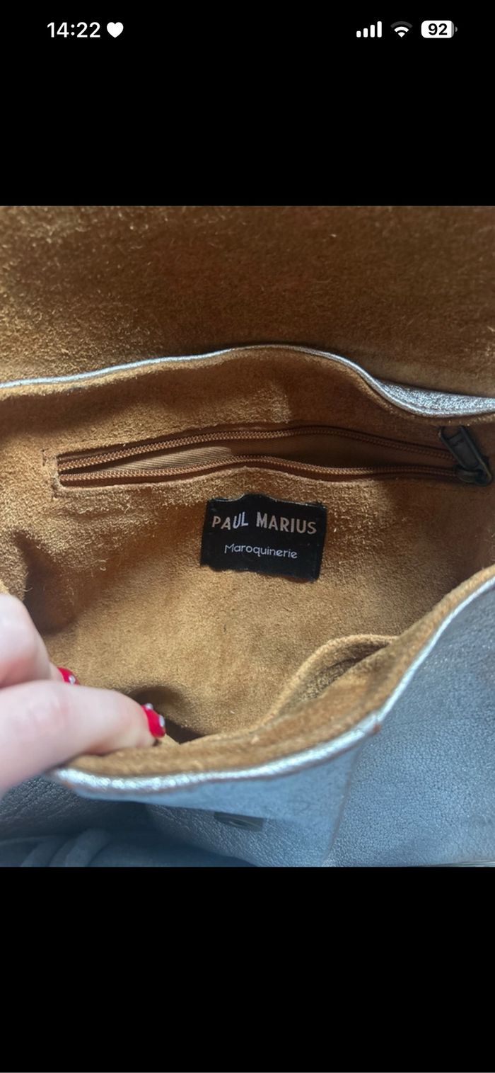 Sac bandoulière “Suzon” ambre argenté – Paul Marius – Taille M - Neuf sans étiquette - photo numéro 6
