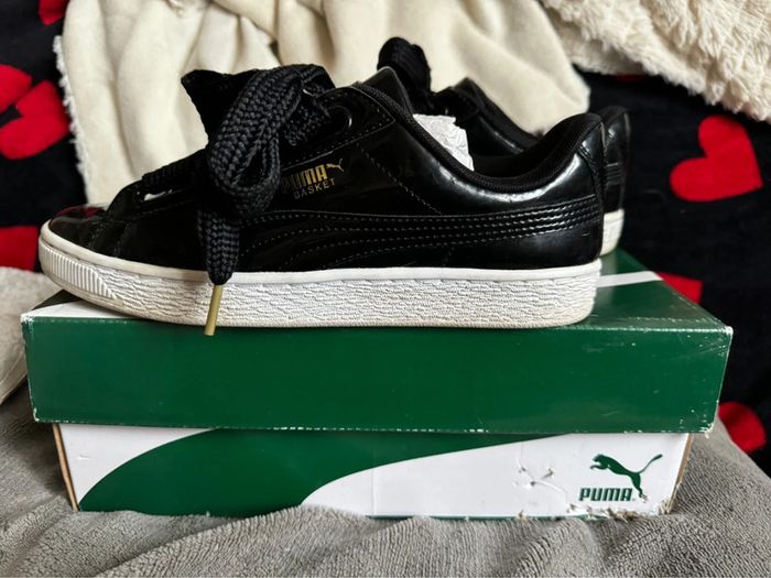 Basket puma noire laquée - photo numéro 2