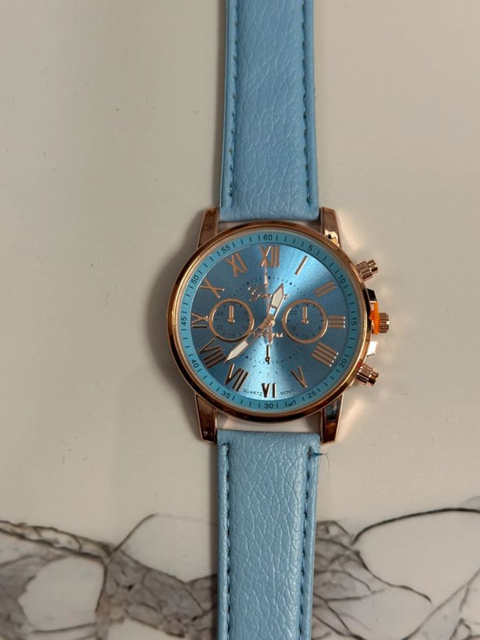 Montre Bleu Turquoise « Geneva » Mixte - photo numéro 2