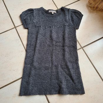 Robe en laine manches courtes