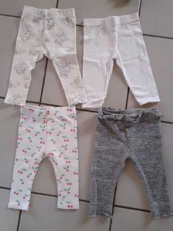 Lot 4 Leggings 9 mois