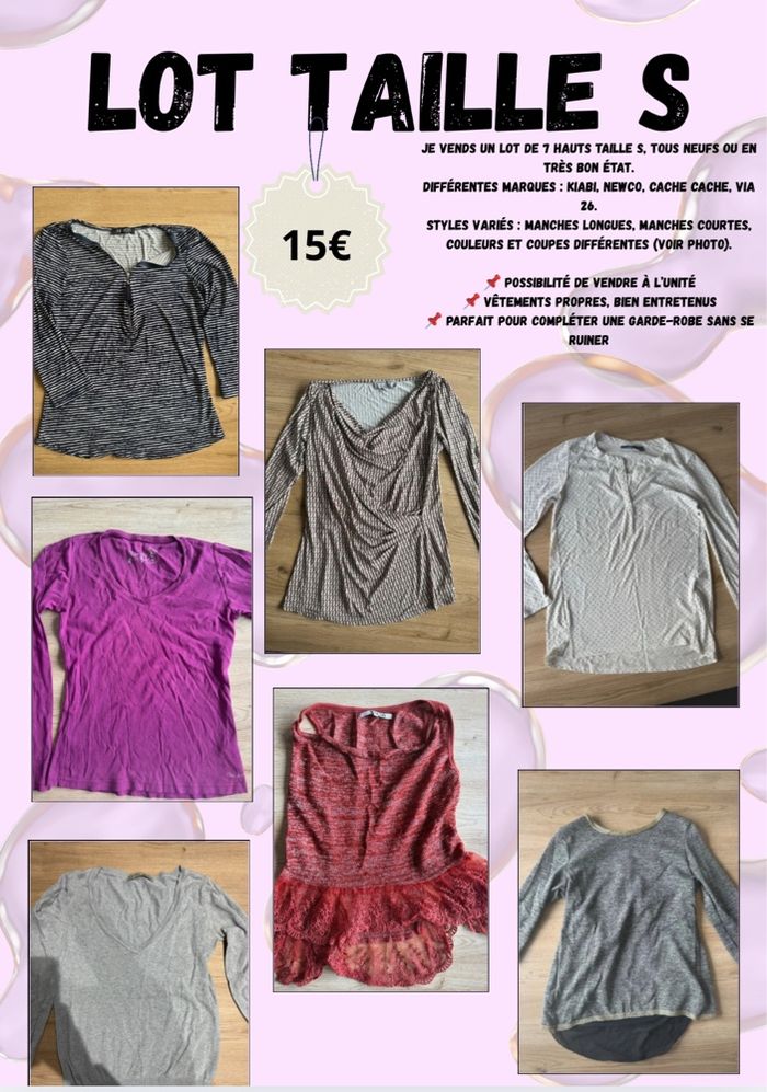 Lot de vêtement taille S