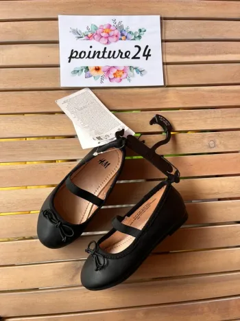 Ballerines noires similicuir h&m