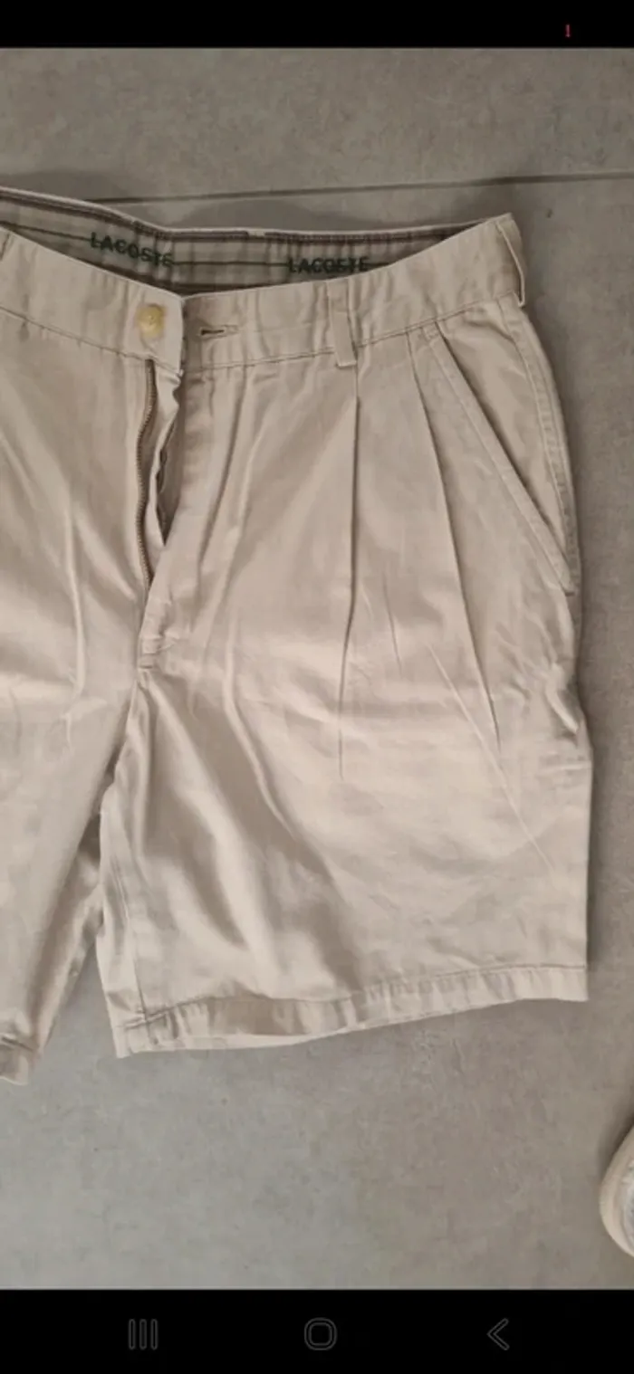 Beau short cargo vintage lacoste taille 42 /l tres bon eta - photo numéro 4