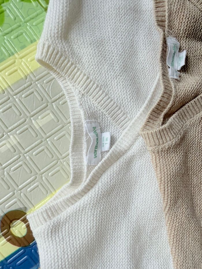 Lot 2 gilet Vertbaudet - photo numéro 2