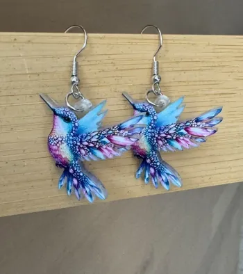 Jolies boucles d’oreilles colibris