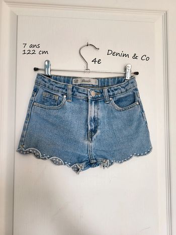 Short jean denim & co 7 ans